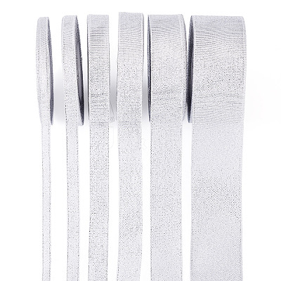 6 Styles 6 Rolls Polyester Ribbons SRIB-TA0001-27-1