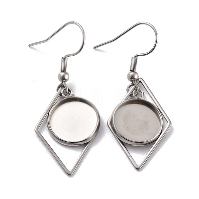 Tarnish Resistant 201 Stainless Steel Earring Hooks STAS-Z036-14P-1
