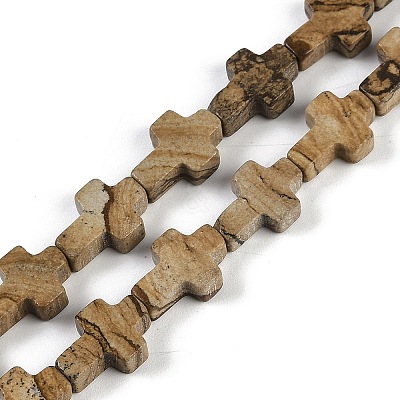 Natural Picture Jasper Beads Strands G-I369-A05-01-1