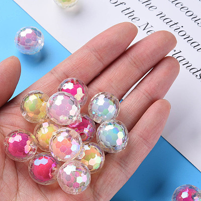 Transparent Acrylic Beads TACR-S152-14B-1