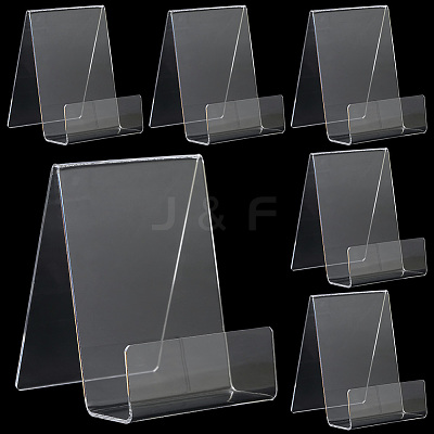 6Pcs Acrylic Book Stand for Kitchen Counter ODIS-SP0001-04C-1