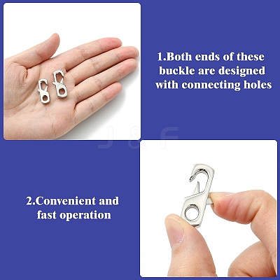 2Pcs 2 Styles 316 Surgical Stainless Steel Lobster Claw Clasps FIND-CJ0011-12-1