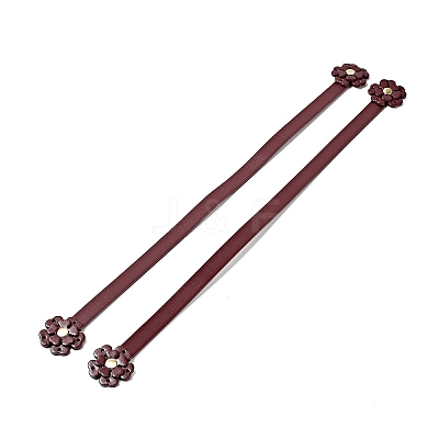 Sakura Flower End Cowhide Leather Sew On Bag Handles FIND-D027-18A-1