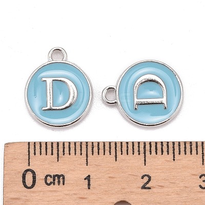 Platinum Plated Alloy Enamel Charms ENAM-S118-04D-P-1