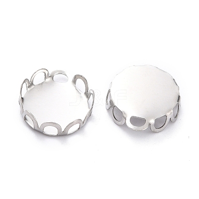 Non-Tarnish 304 Stainless Steel Charms Cabochon Settings STAS-Y001-11P-1