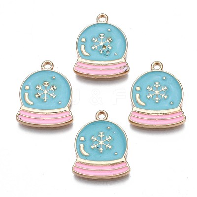 Rack Plating Alloy Enamel Pendants ENAM-S122-69-1