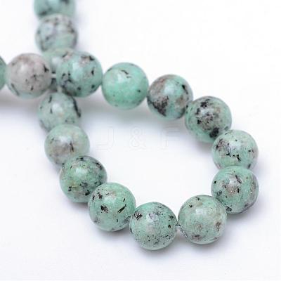 Natural Sesame Jasper/Kiwi Jasper Bead Strands G-R345-10mm-12-1