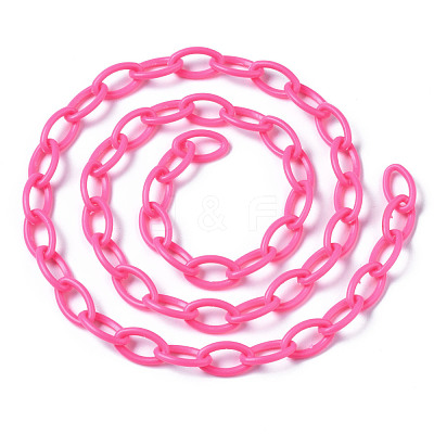 Handmade Opaque Acrylic Cable Chains KY-N014-001H-1