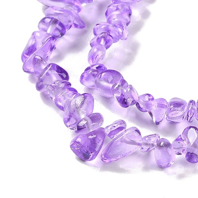 Spray Painted Transparent Glass Beads Strands X-GLAA-P060-01A-12-1