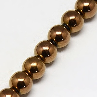 Electroplate Non-magnetic Synthetic Hematite Beads Strands G-J169A-4mm-M-1