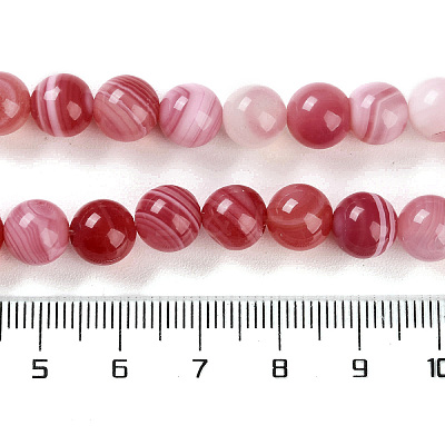 Natural Striped Agate/Banded Agate Beads Strands G-Z060-A01-B15-1
