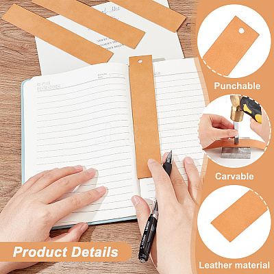 Leather Strip Blank Bookmarks AJEW-WH0248-417B-01-1