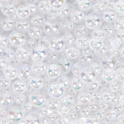 1000Pcs 4 Styles Transparent Acrylic Beads MACR-PA0001-02-1