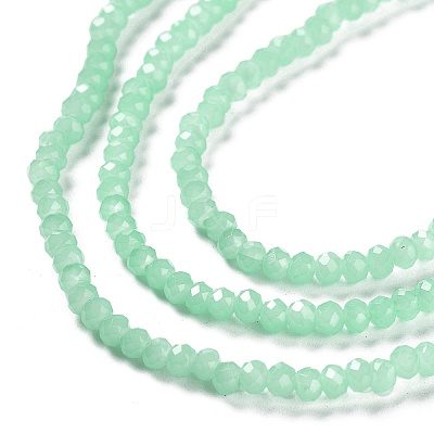 Baking Paint Imitation Jade Glass Bead Strands DGLA-A034-J2MM-A22-1