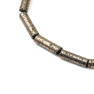 Electroplated Natural Lava Rock Beads Strands G-K388-03B-07-1
