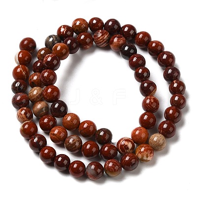 Natural Red Snakeskin Jasper Beads Strands G-H298-A02-02-1