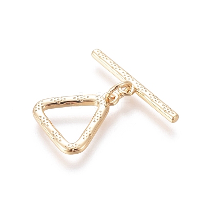 Brass Toggle Clasps KK-G381-02G-1
