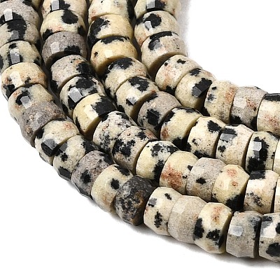 Natural Dalmatian Jasper Heishi Beads Strands G-A299-A12-01-1