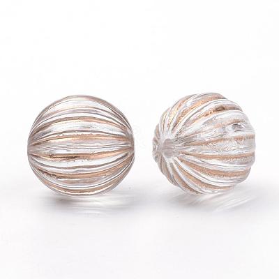 Plating Transparent Acrylic Beads PACR-Q115-60-16mm-1