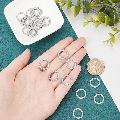 30Pcs 304 Stainless Steel Linking Rings STAS-BC0003-62B-1