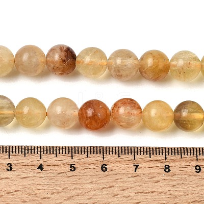 Natural Yellow Fluorite Beads Strands G-K340-A03-10mm-02-1