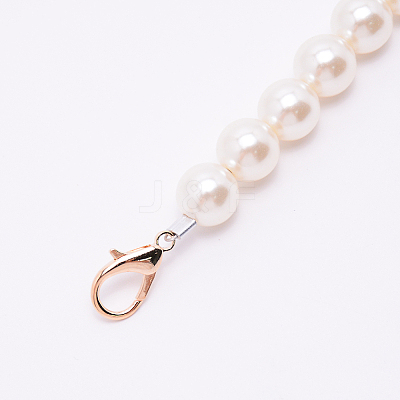 White Acrylic Round Beads Bag Handles LS-FIND-TAC0006-24H-02-1