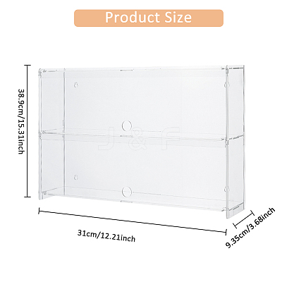 2-Tier Transparent Acrylic Minifigures Display Case ODIS-WH0061-50B-1
