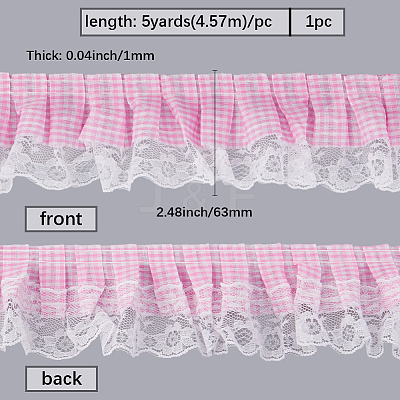 5 Yards Polyester Tartan Printed Ribbon OCOR-GF0005-08D-1