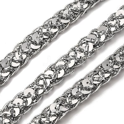 Filigree Polyester Glitter Lace Trim OCOR-Z007-10B-1