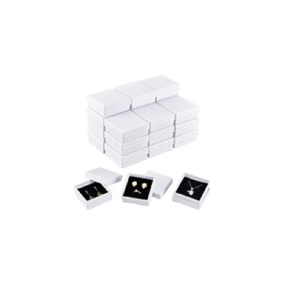 Square Kraft Paper Necklace Earring Storage Gift Boxes CON-WH0095-88B-1