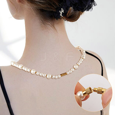 120Sets 6 Styles Column Brass Screw Clasps KK-KS0001-22-1