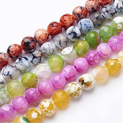 Natural Fire Crackle Agate Beads Strands G-D210-10mm-M1-1