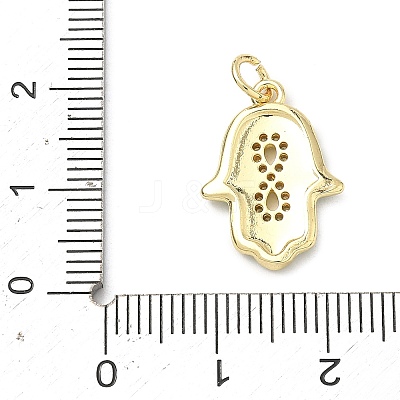 Brass Micro Pave Cubic Zirconia Pendants KK-H255-09G-02-1