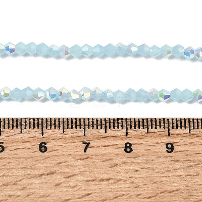 AB Color Plated Opaque Glass Beads Strands GLAA-G127-02E-1
