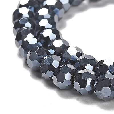 Electroplate Opaque Glass Beads Strands EGLA-A035-P6mm-A18-1