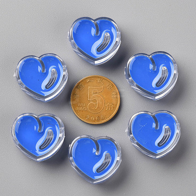 Transparent Enamel Acrylic Beads TACR-S155-004K-1
