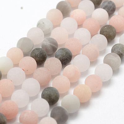 Natural Multi-Moonstone Beads Strands G-E365-06-6mm-1
