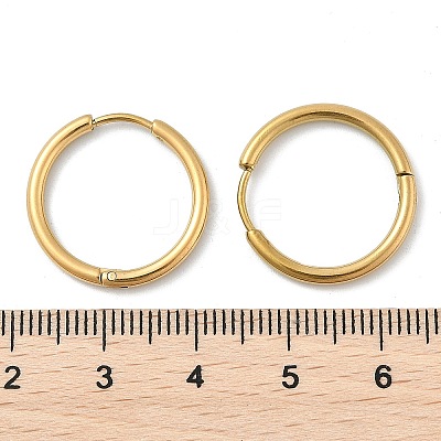 304 Stainless Steel Huggie Hoop Earrings EJEW-G272-02-16mm-G-1