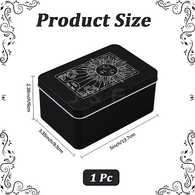 Iron Tarot Card Collection Boxes CON-WH20021-002A-1