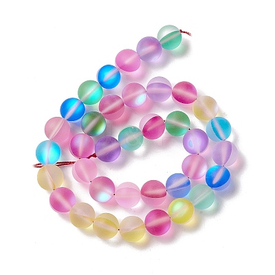Synthetic Moonstone Beads Strands G-E573-01C-13-1