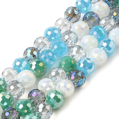 Electroplate Glass Beads Strands EGLA-C007-01D-1