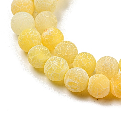 Natural Crackle Agate Beads Strands G-G055-6mm-6-1