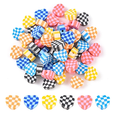 120Pcs 6 Colors Handmade Polymer Clay Beads CLAY-YW0001-62-1