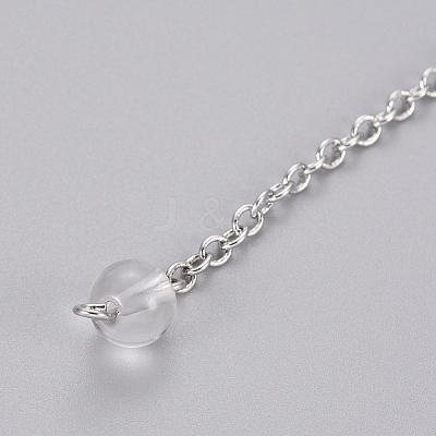 Natural Crystal Sphere Dowsing Pendulums X-BJEW-E292-A10-1