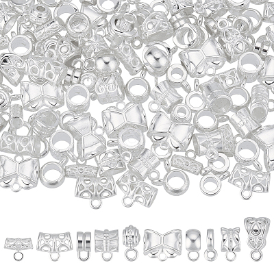 150Pcs 10 Styles Alloy Hangers Links FIND-GO0003-89-1