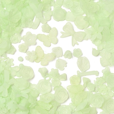 Frosted Transparent Acrylic Beads OACR-U006-03E-1