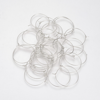 Brass Hoop Earrings KK-S327-11P-1
