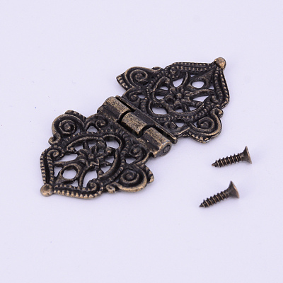 Wooden Box Lock Catch Clasps FIND-WH0058-04-1