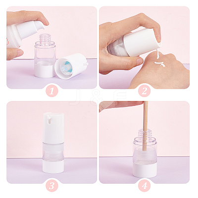10Pcs Plastic Empty Refillable Airless Pump Bottle CON-BC0006-93-1