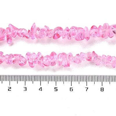 Spray Painted Transparent Glass Beads Strands GLAA-P060-01A-09-1